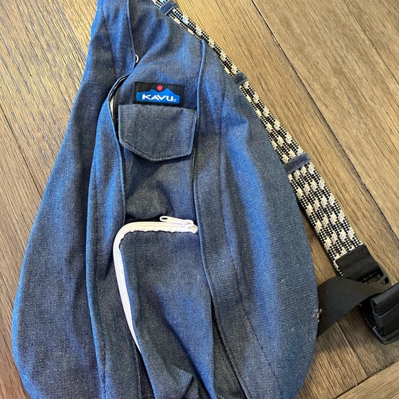 Kavu Bags Kavu Original Rope Bag Color Is Denim With Black And